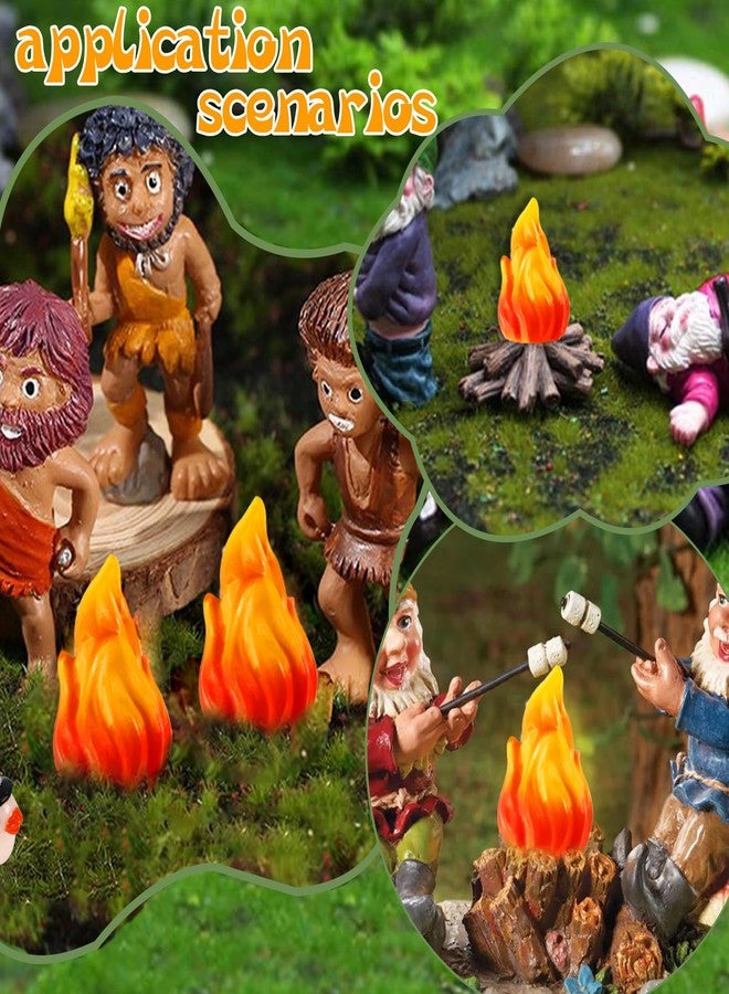 Pamonrueer 20 Pcs Mini Fake Fire Campfire Model - Miniature Village Campfire Landscape DIY Terrarium Crafts Christmas Miniature Town Accessories for Mini Christmas Scene Micro Landscape Decor - Image 3